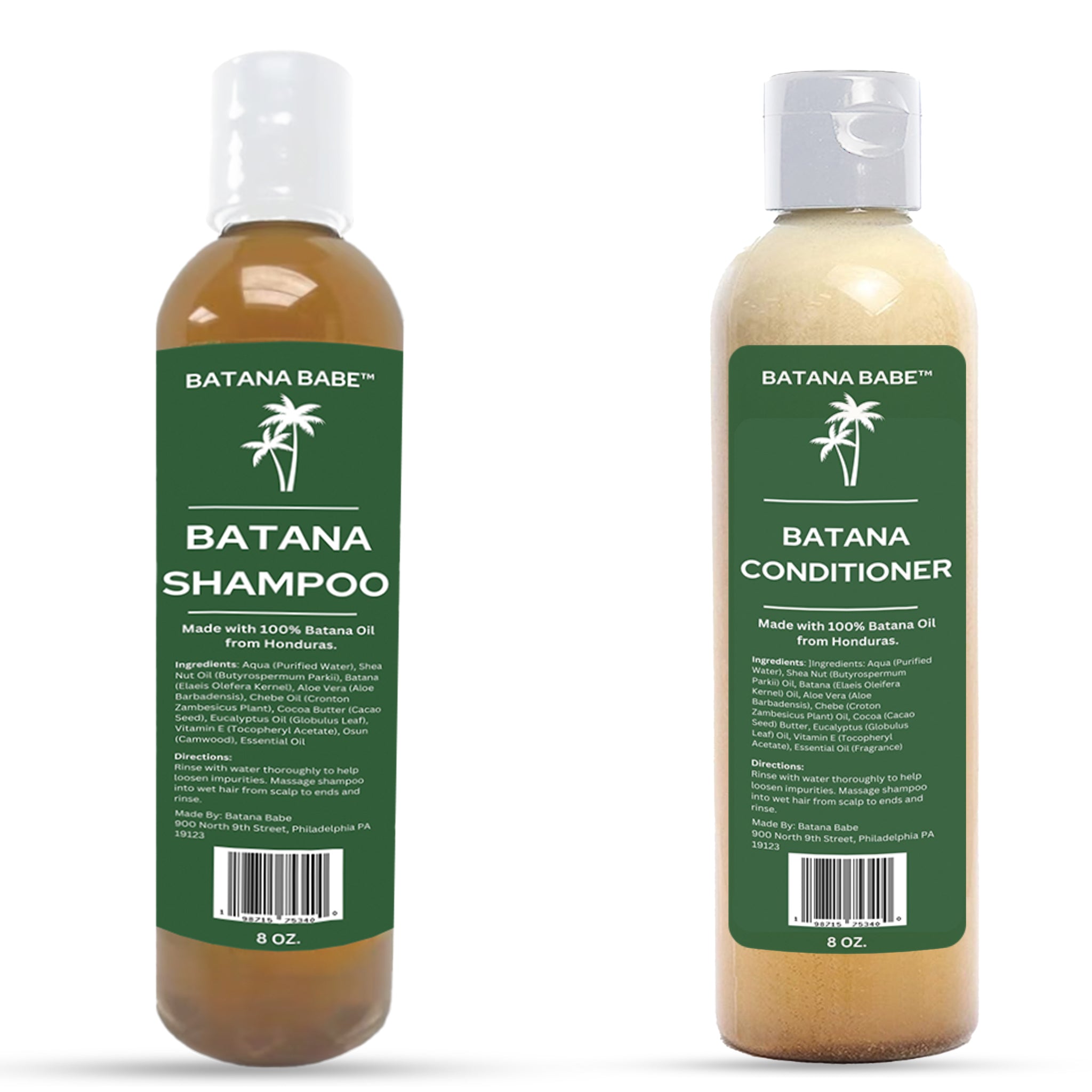 Batana Shampoo and Conditioner Set by Batana Babe. Made with 100% Batana Oil.